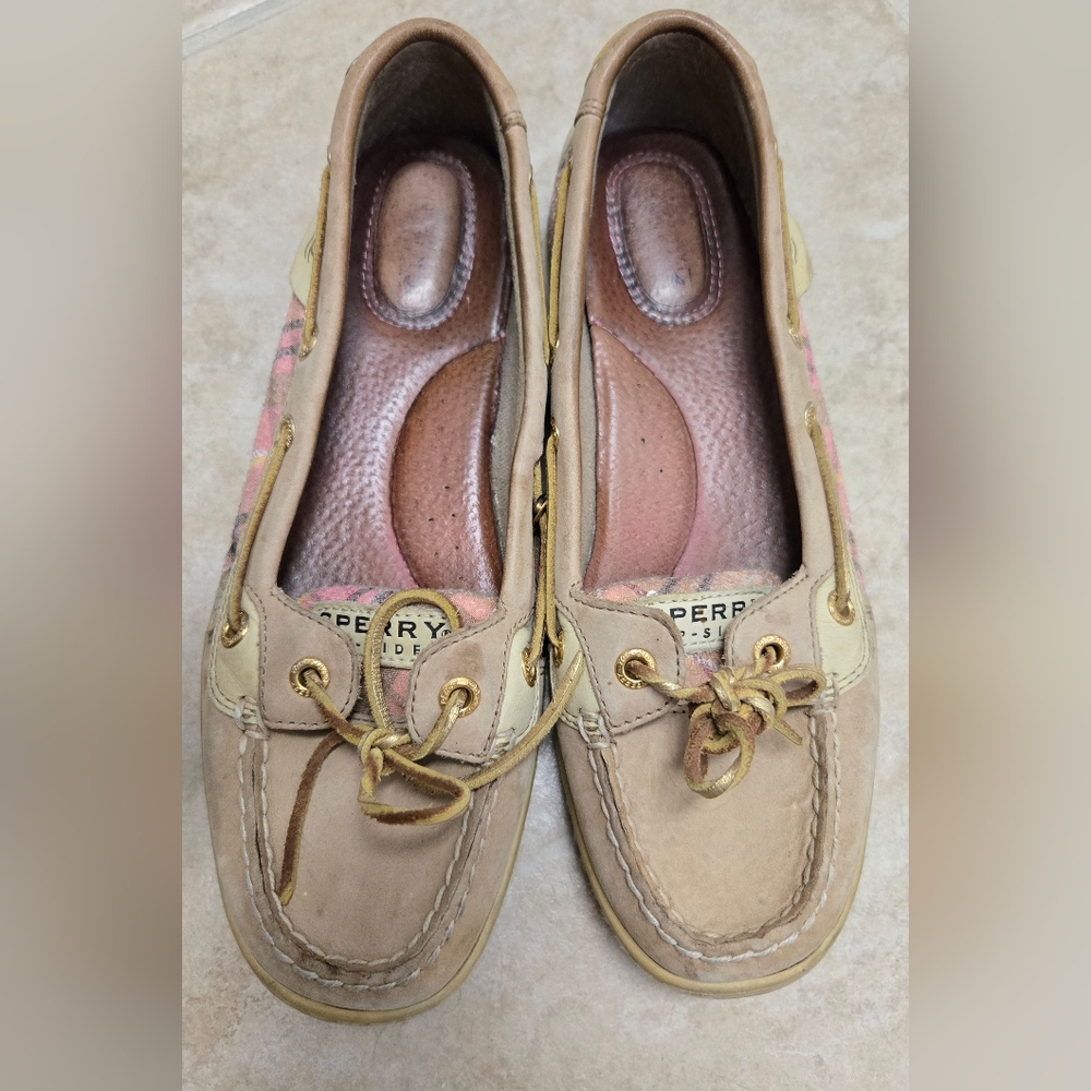 Womens Sperry Top Siders Loafer Pink Plaid 8M